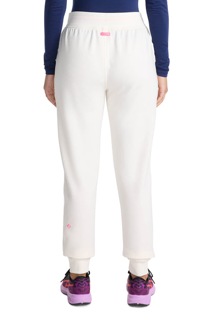 Lifestyle MC106 Fleece Natural Rise Jogger Sweet Cream Model Image Back | Med Couture