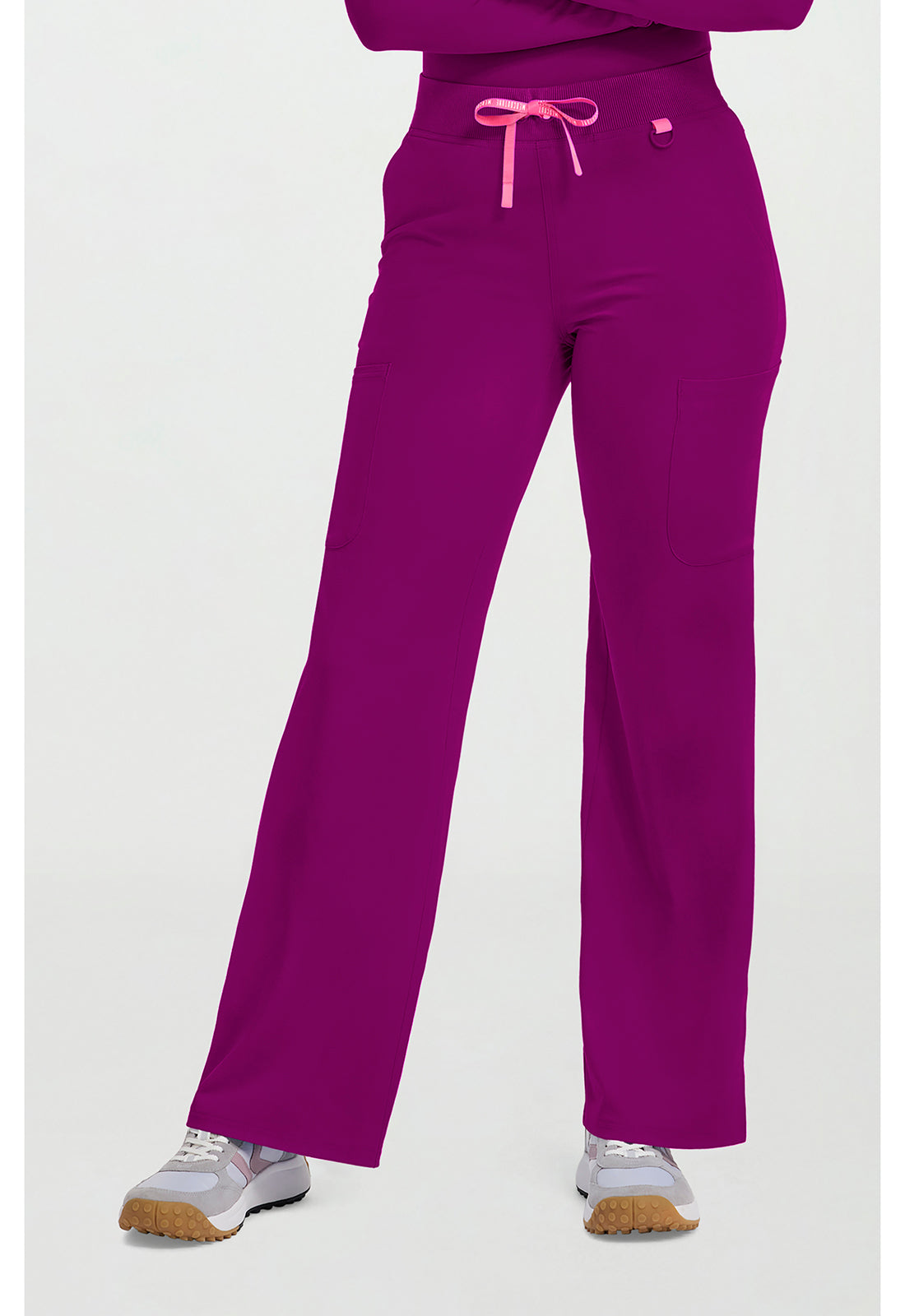AMP MC109 Wide Leg Pull On Pants Plum Royale