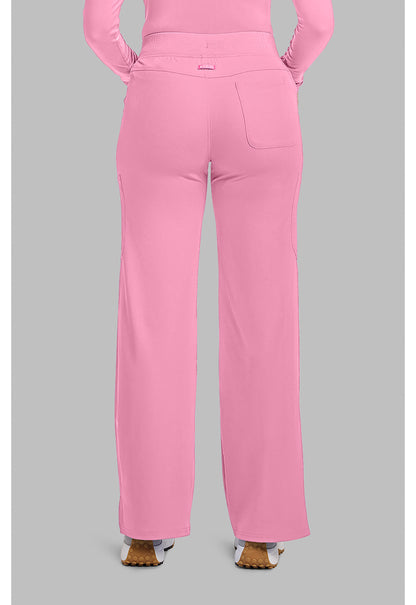 Amp MC109 Women's Wide Leg Pull On Scrub Pants Pixel Pink