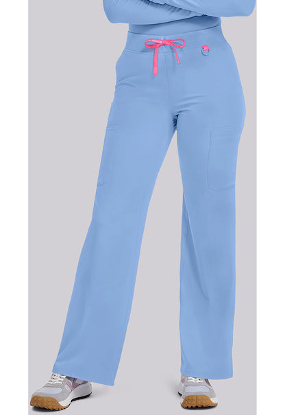Amp MC109 Women's Wide Leg Pull On Scrub Pants Ciel
