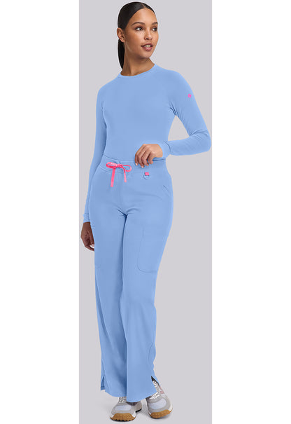 Amp MC109 Women's Wide Leg Pull On Scrub Pants Ciel