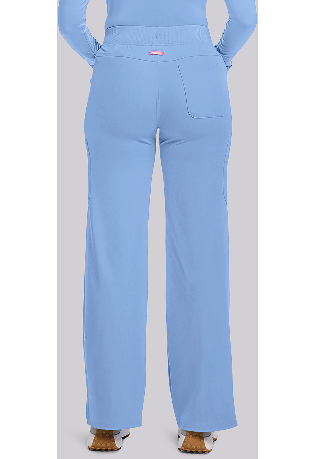 Amp MC109 Women's Wide Leg Pull On Scrub Pants Ciel
