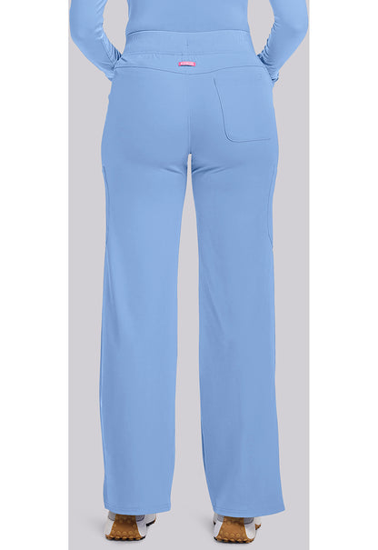 Amp MC109 Women's Wide Leg Pull On Scrub Pants Ciel