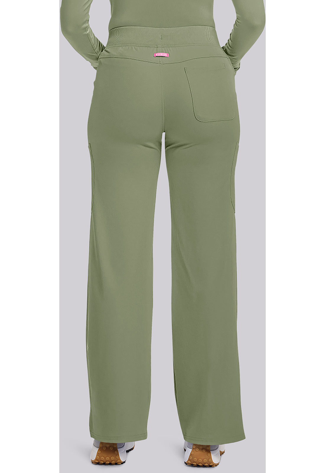 Amp MC109 Women's Wide Leg Pull On Scrub Pants Olive