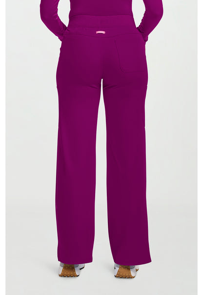AMP MC109 Wide Leg Pull On Pants Plum Royale