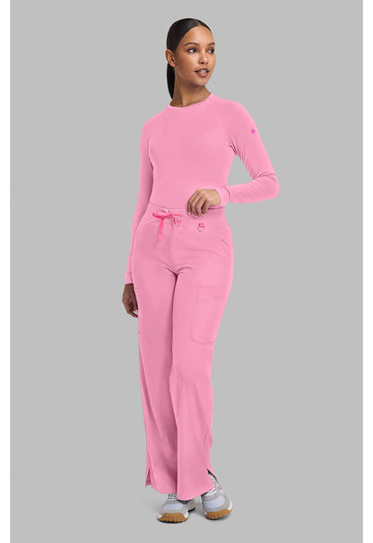 Amp MC109 Women's Wide Leg Pull On Scrub Pants Pixel Pink