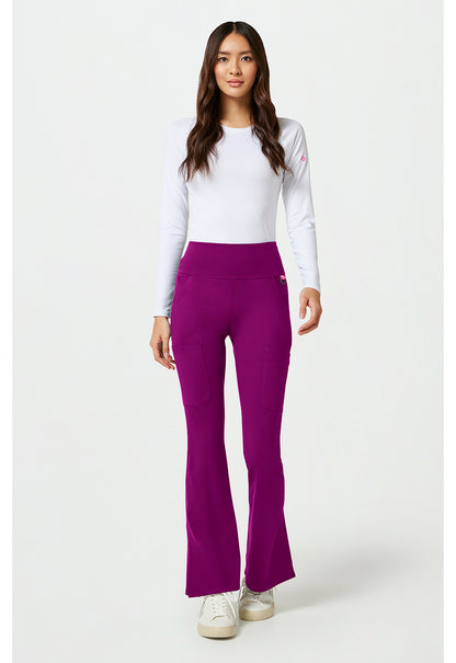 AMP Knit MC150 Flare Leg Yoga Pants Plum Royale