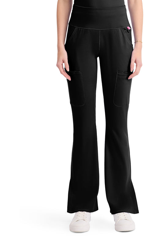 Amp Knit MC150 Women's Flare Leg Yoga Scrub Pants Black