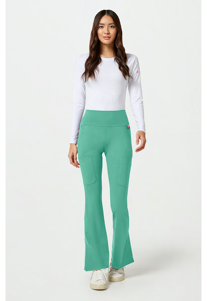 Amp Knit MC150 Women's Flare Leg Yoga Scrub Pants Mint Condition
