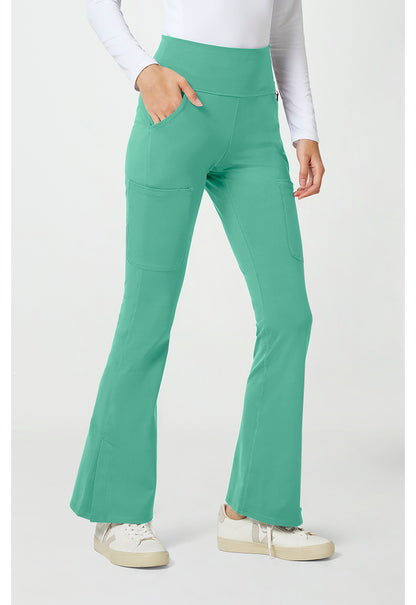 Amp Knit MC150 Women's Flare Leg Yoga Scrub Pants Mint Condition
