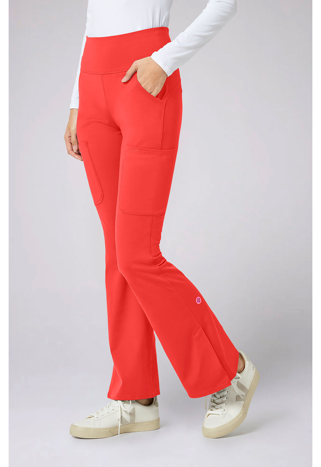 Amp Knit MC150 Women's Flare Leg Yoga Scrub Pants One In A Melon