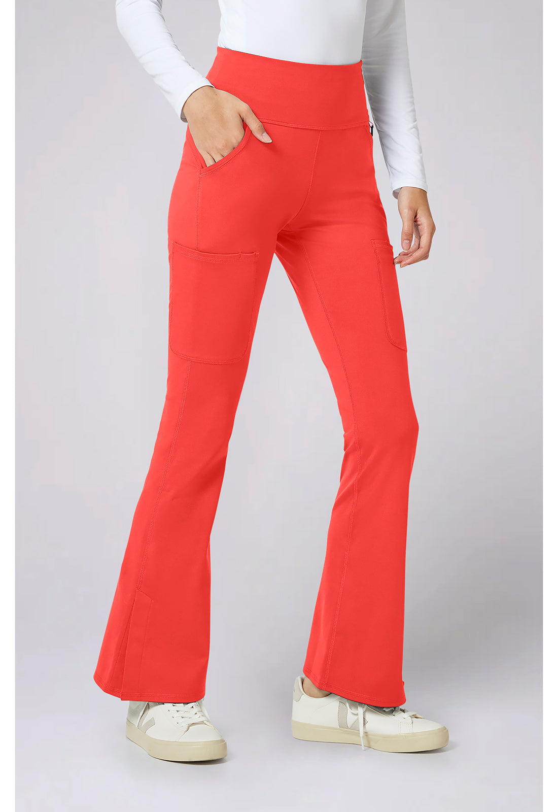 Amp Knit MC150 Women's Flare Leg Yoga Scrub Pants One In A Melon