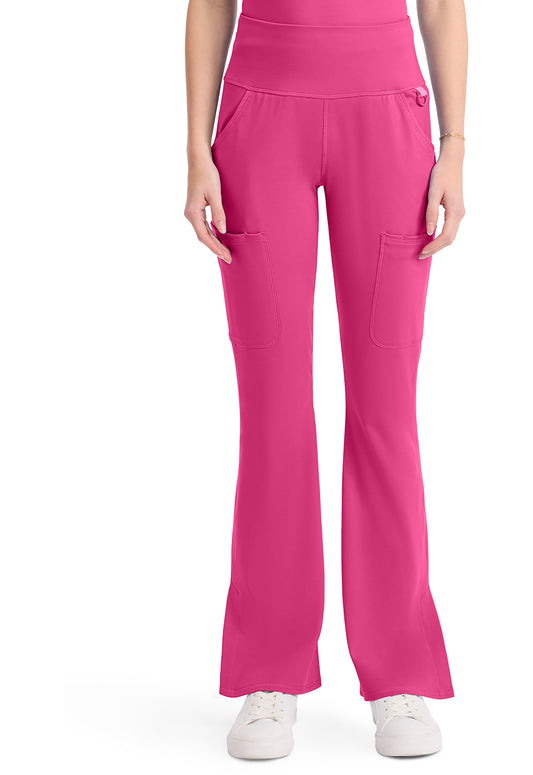 Amp Knit MC150 Women's Flare Leg Yoga Scrub Pants Pink Power