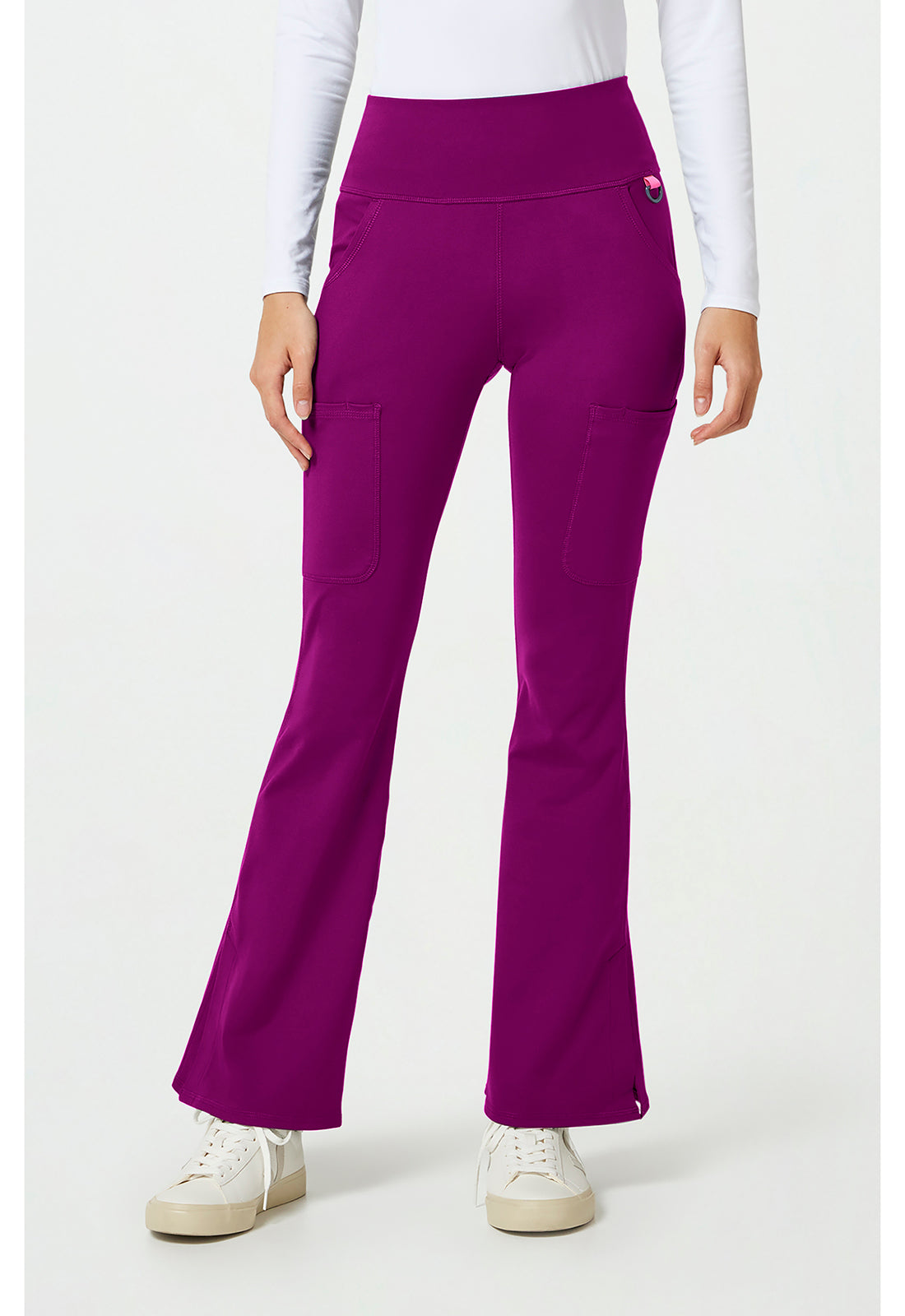 AMP Knit MC150 Flare Leg Yoga Pants Plum Royale