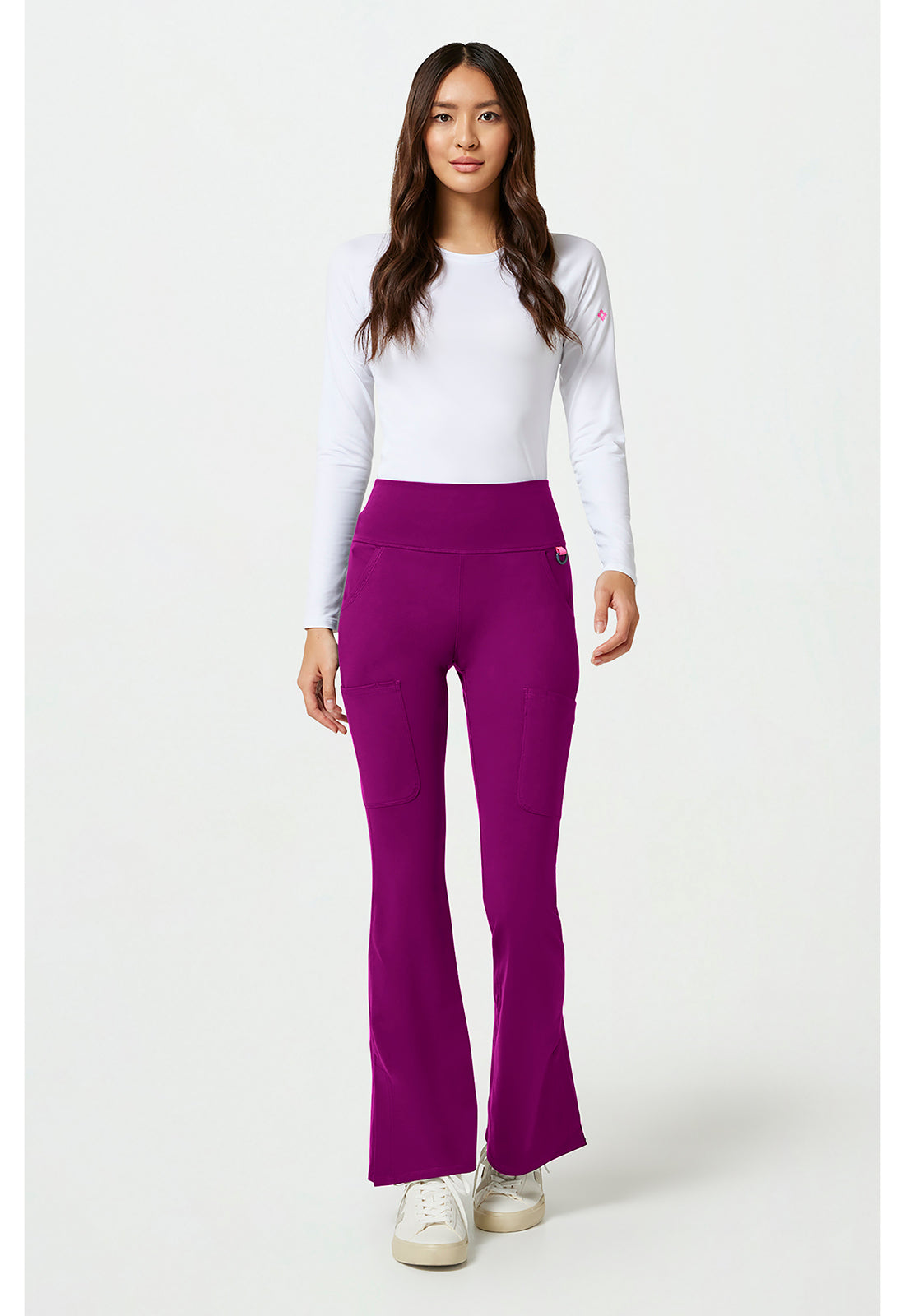 AMP Knit MC150 Flare Leg Yoga Pants Plum Royale