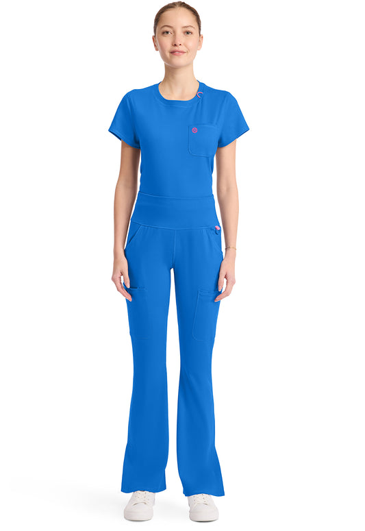 Amp Knit MC150 Women's Flare Leg Yoga Scrub Pants Royal