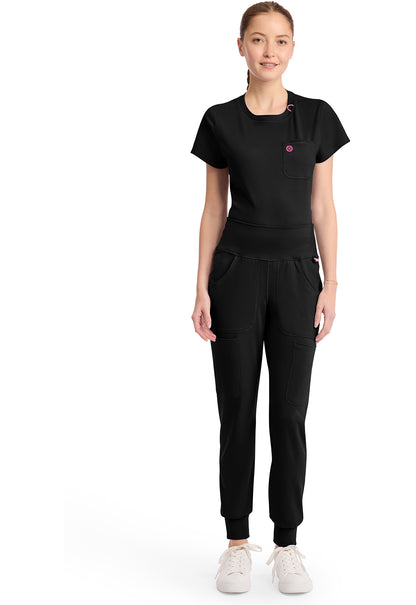 AMP Knit MC152 Wide Waistband Jogger Black