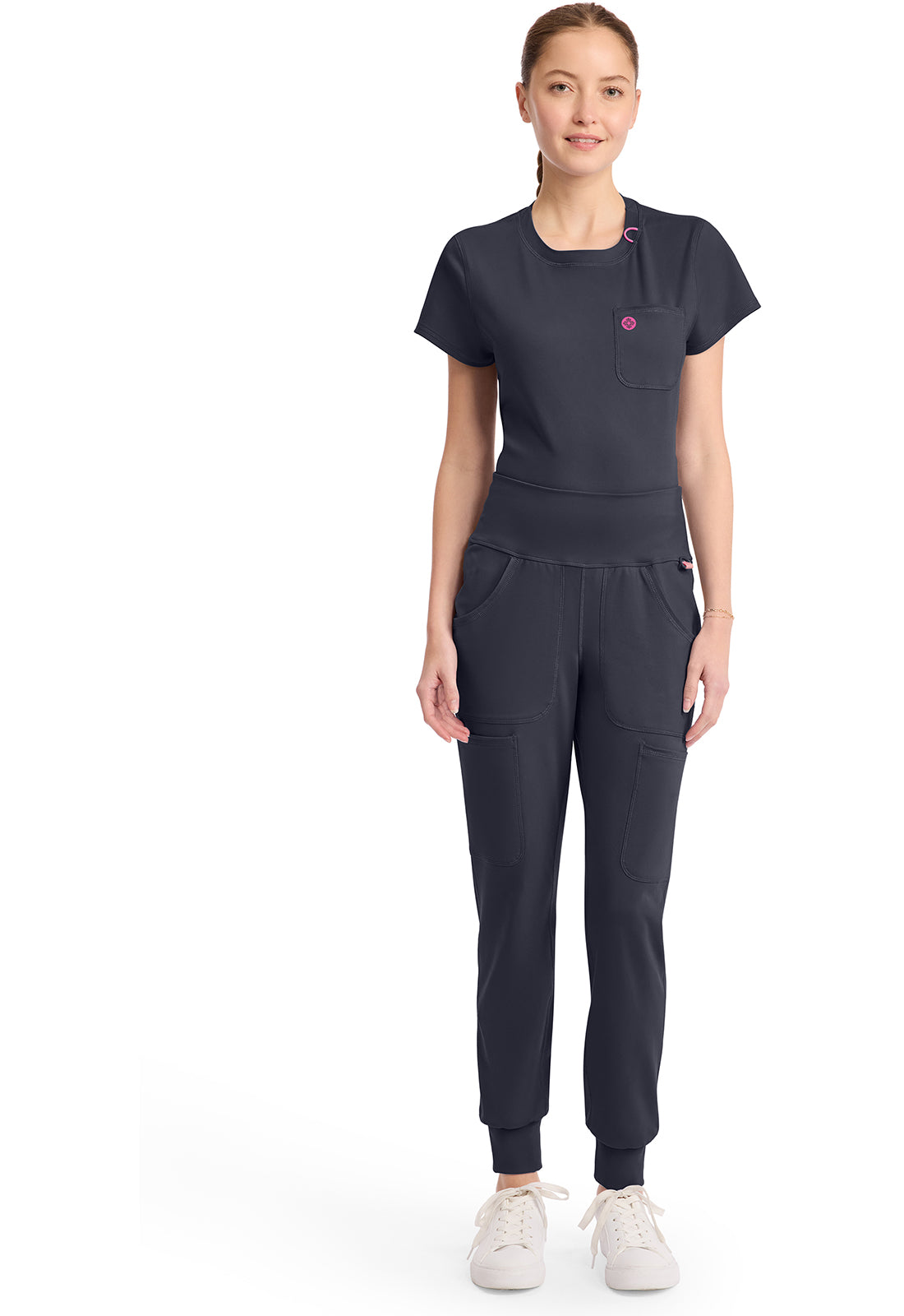 AMP Knit MC152 Wide Waistband Jogger Pewter