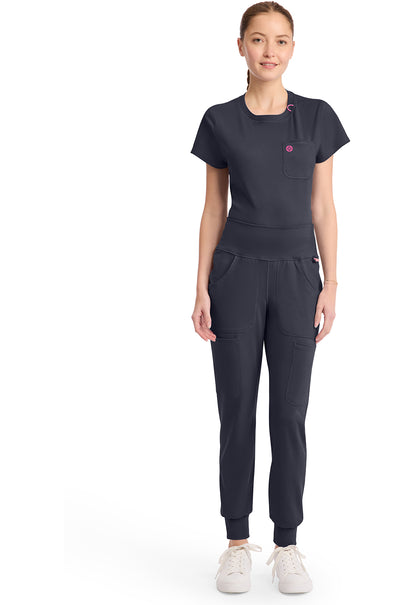 AMP Knit MC152 Wide Waistband Jogger Pewter