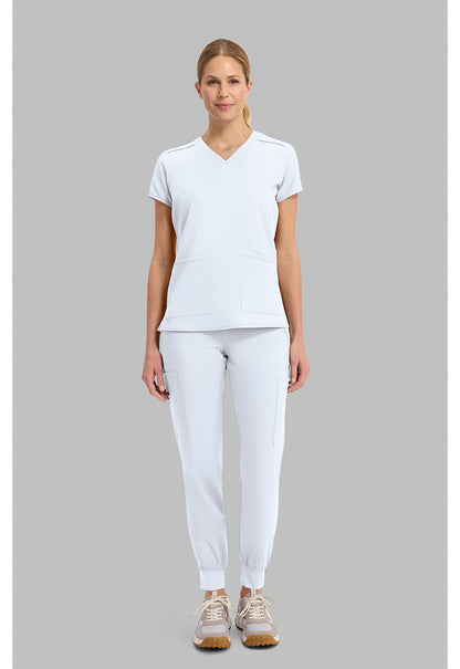 Insight MC2411W Women's 3 Pocket Scrub Top White