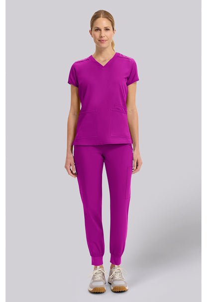 Insight MC2411 Women's 3 Pocket Scrub Top Back To The Fuschia