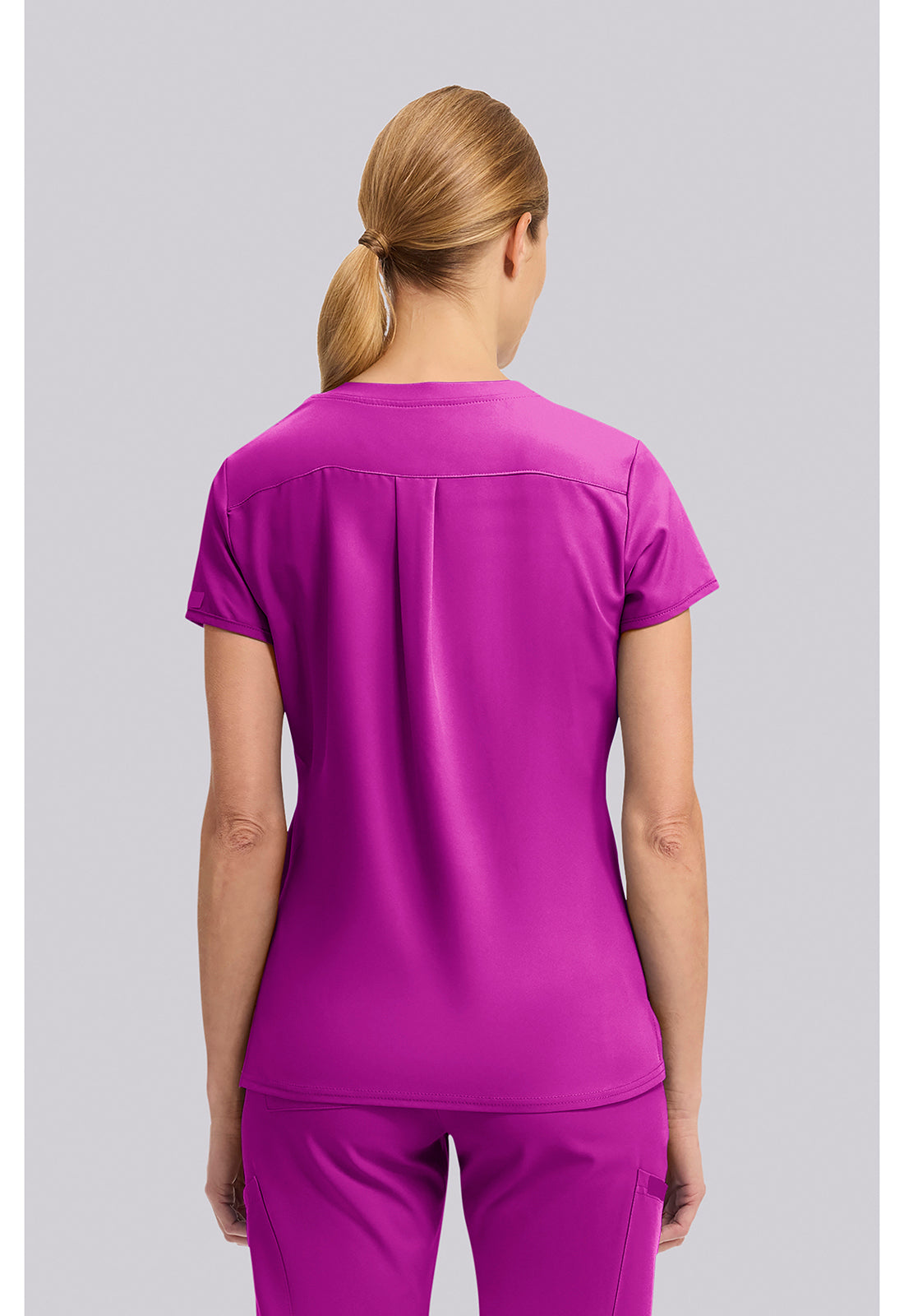 Insight MC2411 Women's 3 Pocket Scrub Top Back To The Fuschia