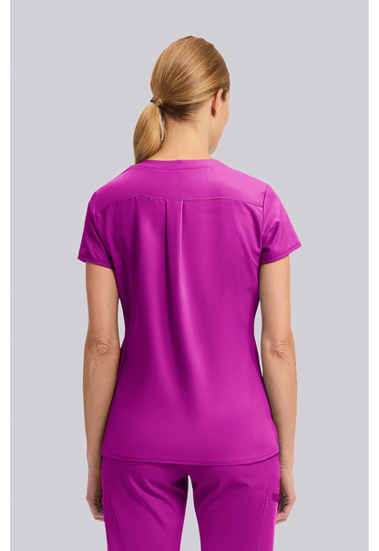 Insight MC2411 Women's 3 Pocket Scrub Top Back To The Fuschia
