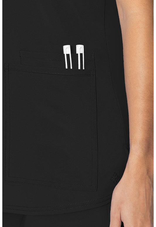 Insight MC2411 Women's 3 Pocket Scrub Top Black