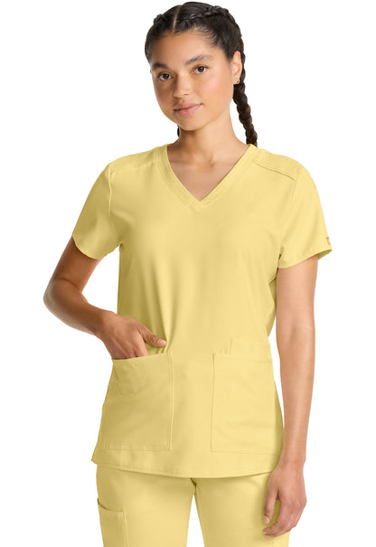 Insight MC2411 3 Pocket Top Copa Banana Model Image Right Side | Med Couture