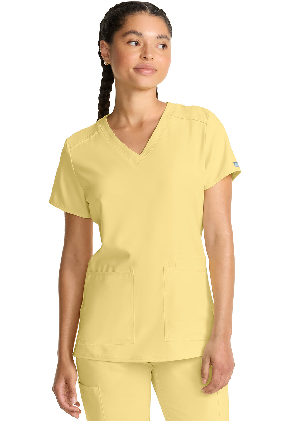 Insight MC2411 3 Pocket Top Copa Banana Model Image Left Side | Med Couture