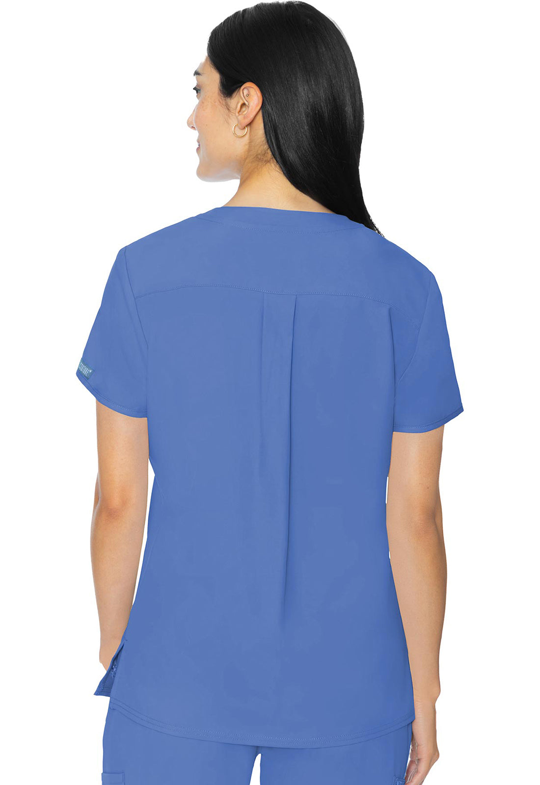 Insight MC2411 3 Pocket Top Ciel Model Image Back | Med Couture