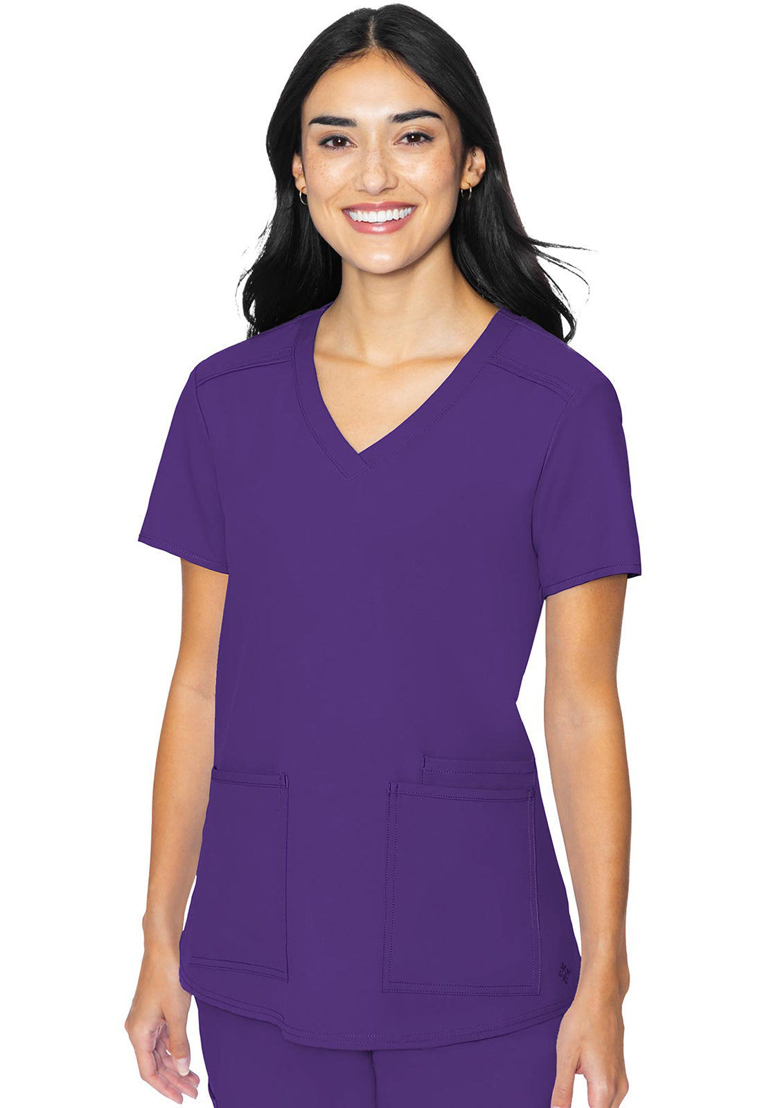 Insight MC2411 3 Pocket Top Grape Model Image Front | Med Couture