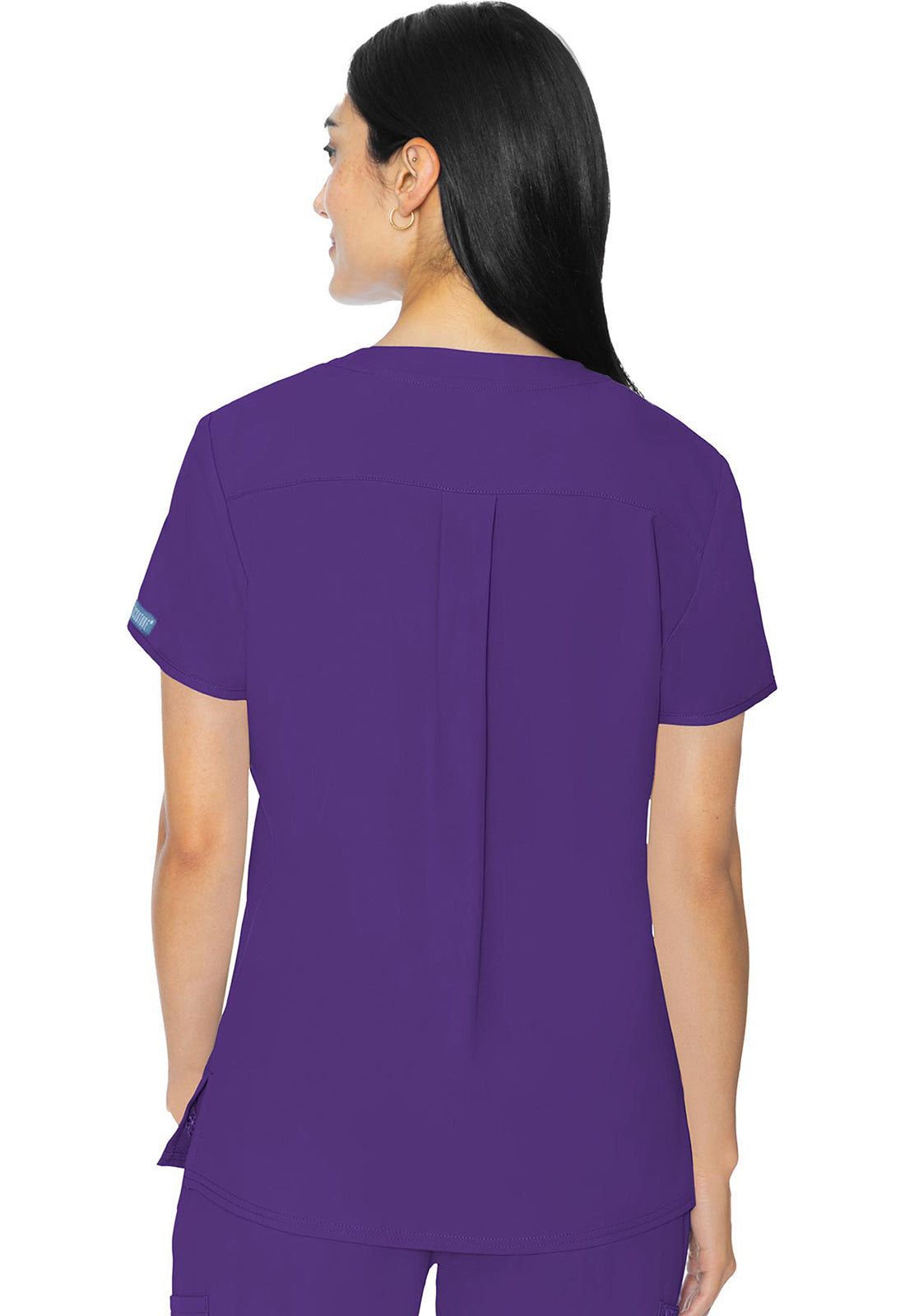 Insight MC2411 3 Pocket Top Grape Model Image Back | Med Couture