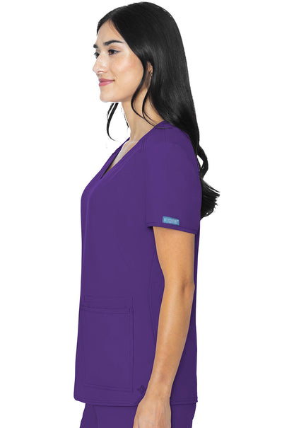 Insight MC2411 3 Pocket Top Grape Model Image Right Side | Med Couture