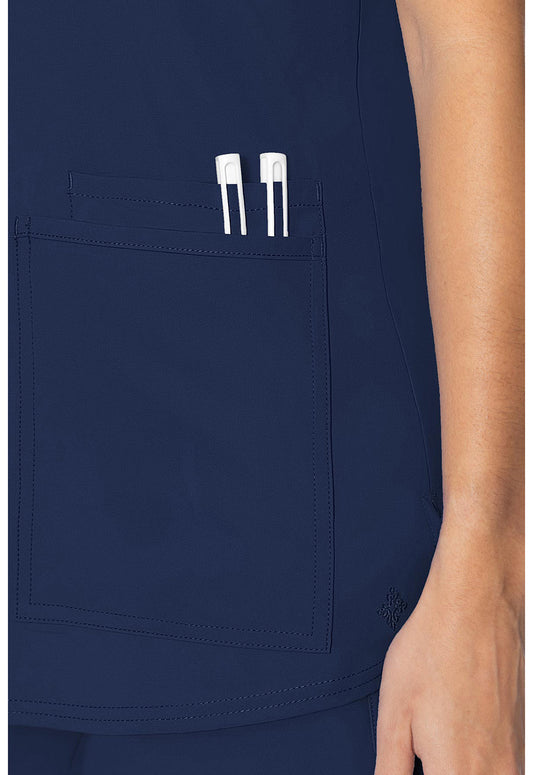 Insight MC2411 Women's 3 Pocket Scrub Top Navy