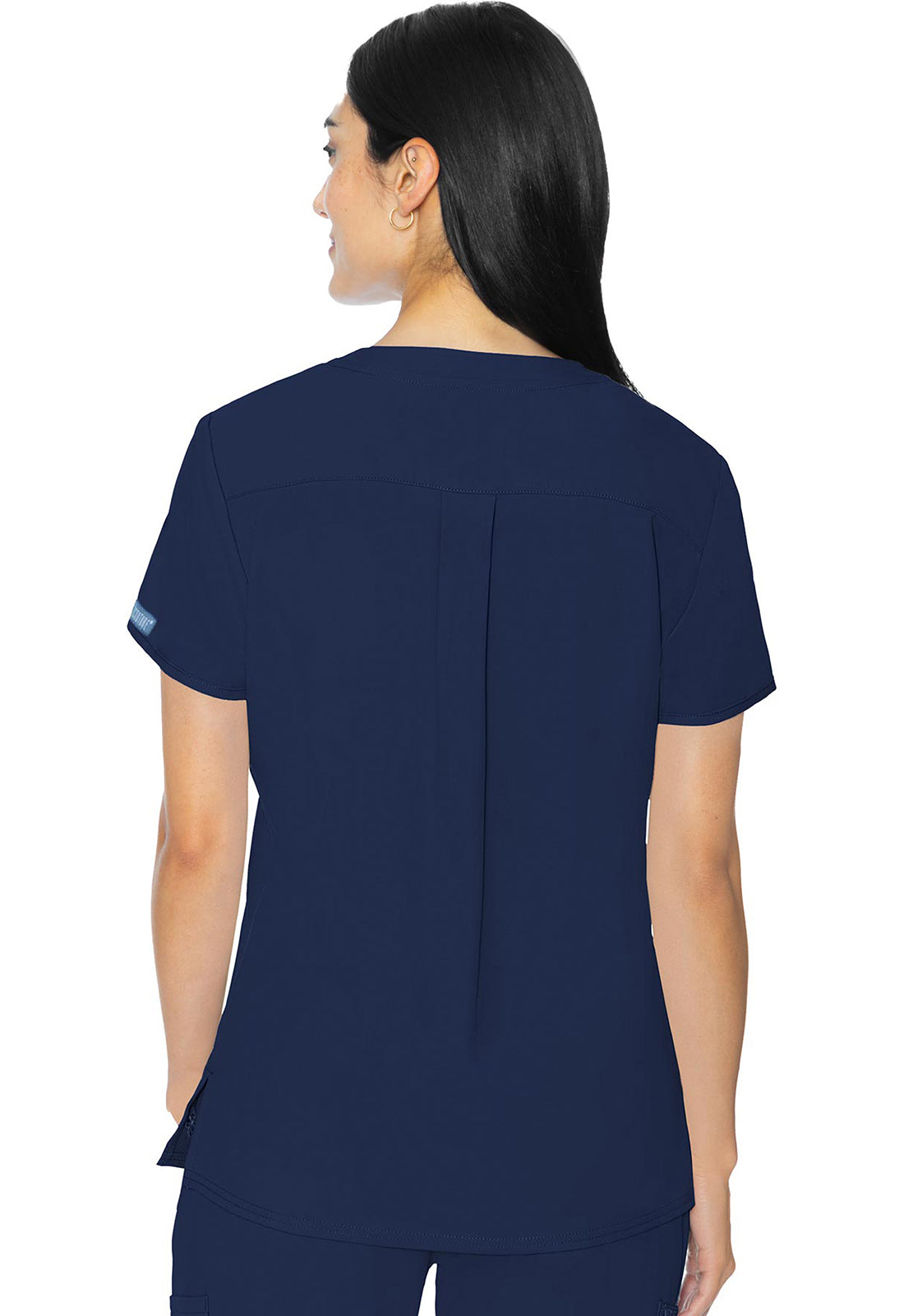 Insight MC2411 3 Pocket Top Navy Model Image Back | Med Couture