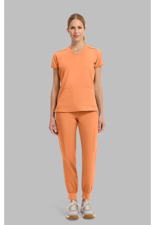 Insight MC2411 Women's 3 Pocket Scrub Top Papa Don'T Peach