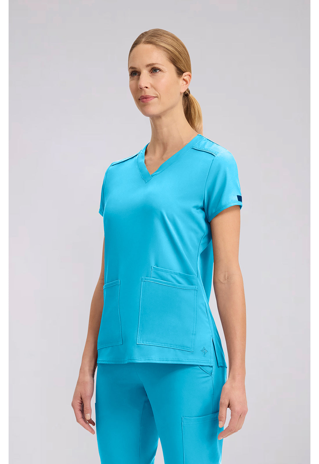 Insight MC2411 Women's 3 Pocket Scrub Top Turquoise