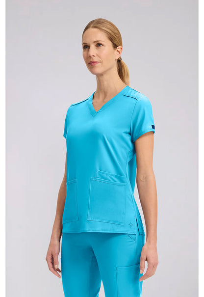 Insight MC2411 Women's 3 Pocket Scrub Top Turquoise