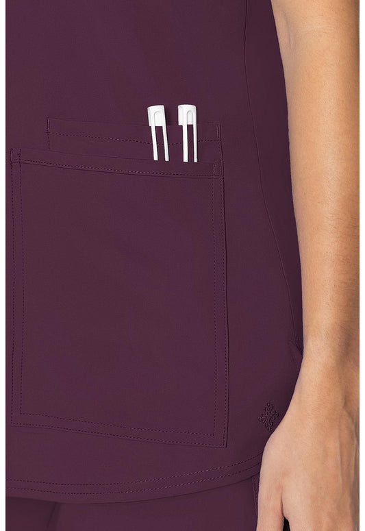 Insight MC2411 Women's 3 Pocket Scrub Top Wine
