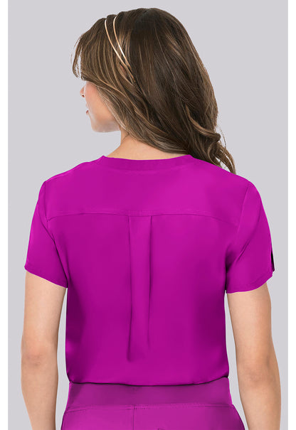 Insight MC2432 Women's One Pocket Tuck-In Scrub Top Back To The Fuschia