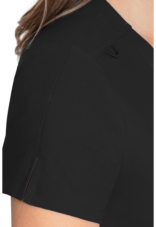 Insight MC2432 Women's One Pocket Tuck-In Scrub Top Black