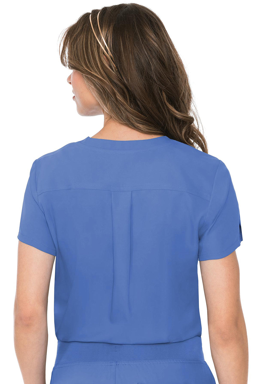 Insight MC2432 One Pocket Tuck-In Top Ciel Model Image Back | Med Couture