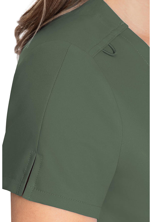 Insight MC2432 Women's One Pocket Tuck-In Scrub Top Olive