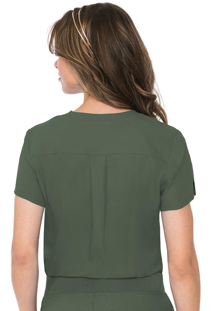 Insight MC2432 One Pocket Tuck-In Top Olive Model Image Back | Med Couture