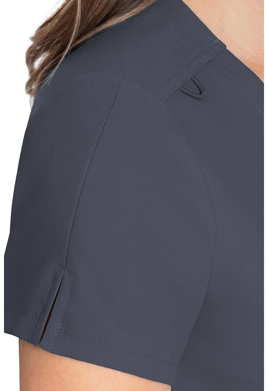 Insight MC2432 Women's One Pocket Tuck-In Scrub Top Pewter