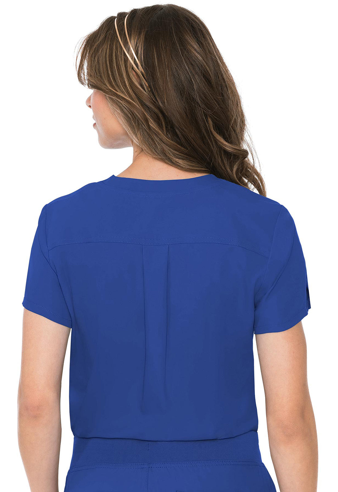 Insight MC2432 One Pocket Tuck-In Top Royal Model Image Back | Med Couture