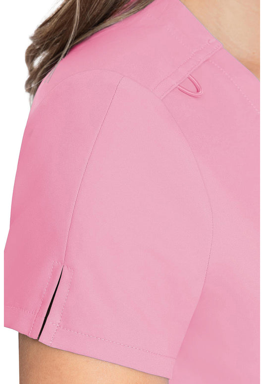 Insight MC2432 Women's One Pocket Tuck-In Scrub Top Taffy Pink