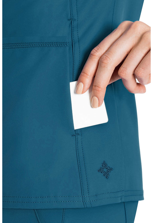 Insight MC2468 Women's Side Pocket Scrub Top Caribbean