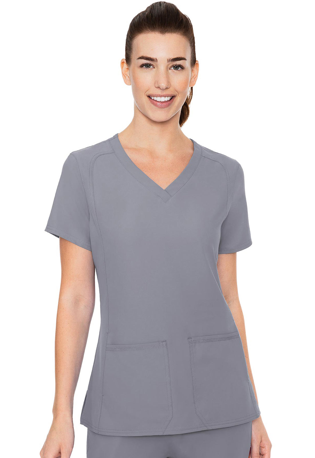 Insight MC2468 Side Pocket Top Cloud Model Image Front | Med Couture